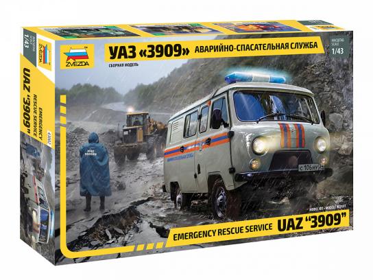 Zvezda 1/43 Emergency Rescue Service UAZ "3909" image