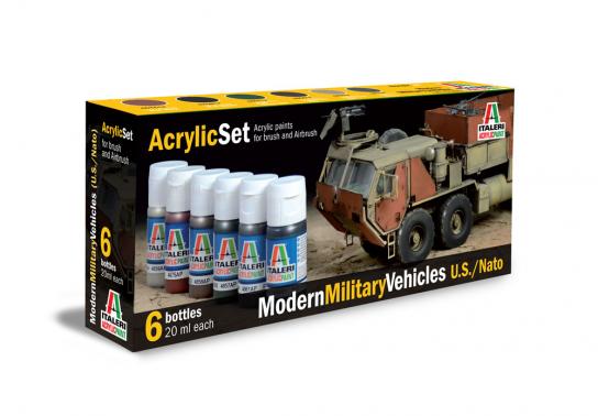 Italeri Acrylic Paint Set - Modern Military Vehicles U.S./Nato image