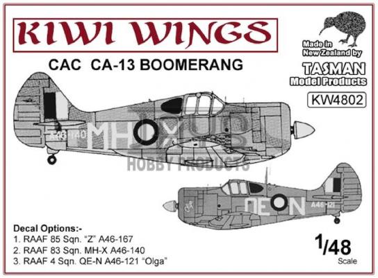 Tasman Models 1/48 CAC CA-13 Boomerang image