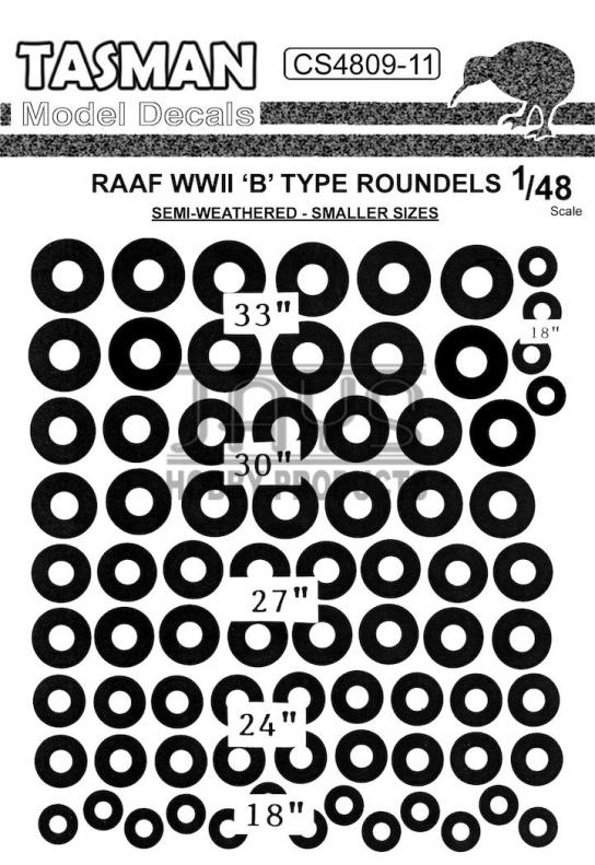 Tasman Models 1/48 RAAF WWII B-Type Roundels image