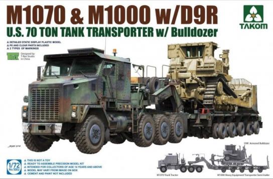 Takom 1/72 US 70 Ton Tank Transporter w/Bulldozer image