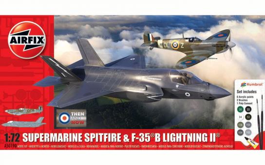 Airfix 1/72 Supermarine Spitfire & F-35 B Lightning II 'Then and Now' image