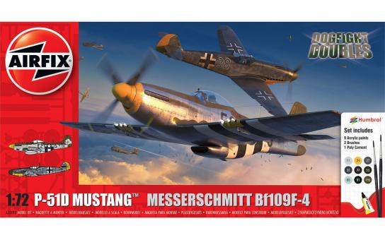 Airfix 1/72 P-51D Mustang vs Bf109F-4 Dogfight Doubles image