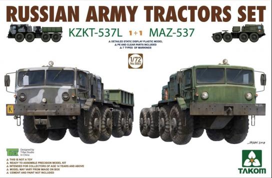 Takom 1/72 Russian Army Tractors KZKT & MAZ image