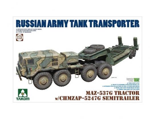 Takom 1/72 MAZ-537G Tractor with Chmzap Semi image