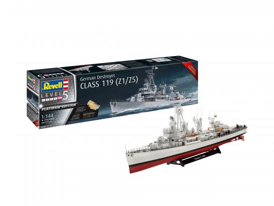 Revell 1/144 German Destroyer Class 119 (Z1/Z5) Platinum Edition image