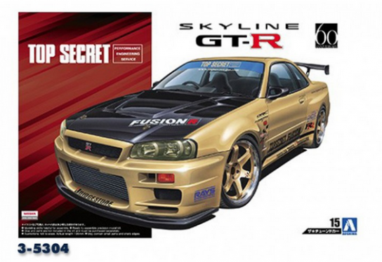 Aoshima 1/24 2002 Skyline GT-R Fusion R-34 image