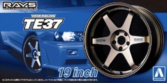 Aoshima 1/24 Rims & Tires - Volk Racing TE37 19" image