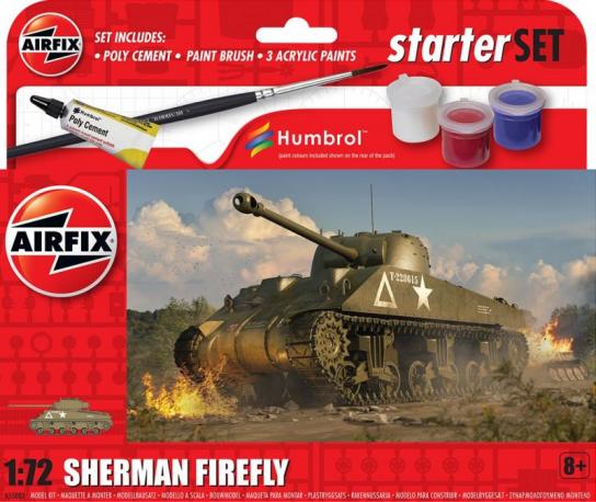 Airfix 1/72 Sherman Firefly - Starter Set image