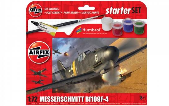 Airfix 1/72 Messerschmitt Bf109F-4 - Starter Set ~~DAMAGED BOX~~ image