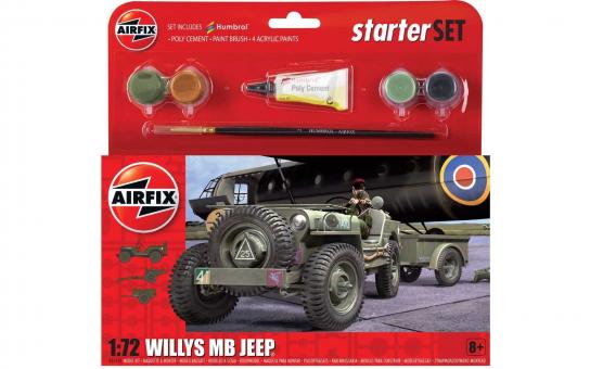 Airfix 1/72 Willys MB Jeep - Starter Set image