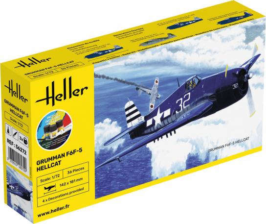 Heller 1/72 Grumman F6F-5 Hellcat - Starter Kit image