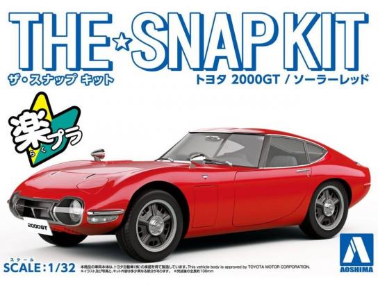 Aoshima 1/32 Toyota 2000GT Solar Red - Snap Kit image
