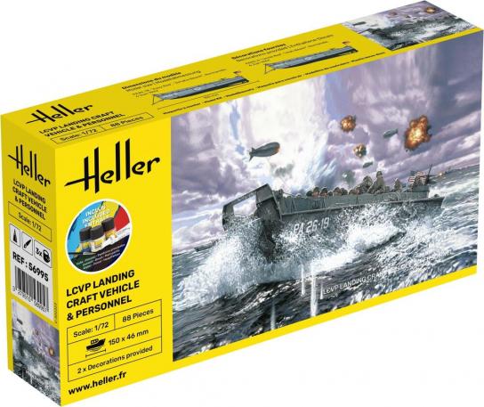 Heller 1/72 LCVP Landungsboot + Figures - Starter Kit image