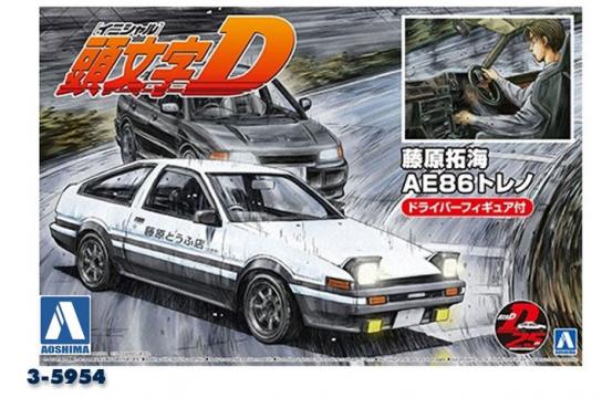 Aoshima 1/24 Takumi AE86 Trueno w/Figure Initial D image