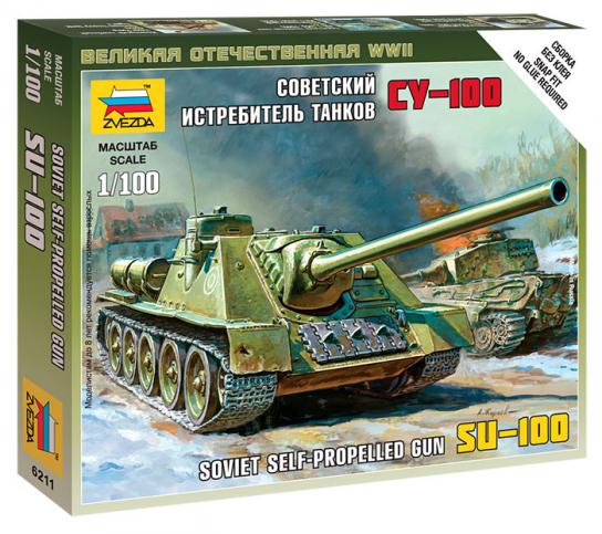 Zvezda 1/100 Self-Prp. Gun SU-100 image