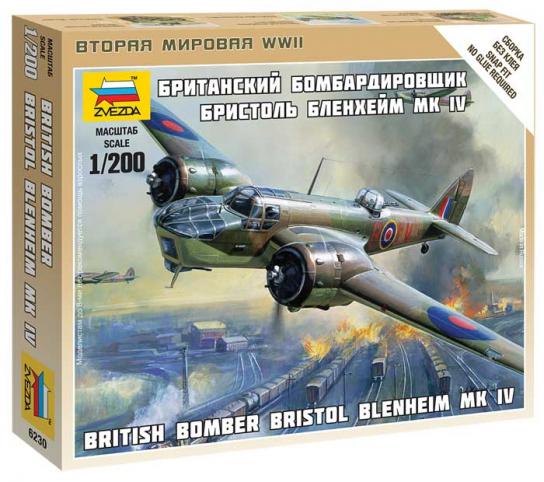 Zvezda 1/200 British Bomber Bristol Blenheim image
