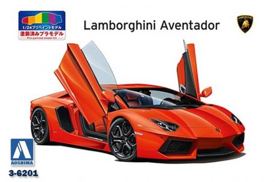Aoshima 1/24 Lamborghini Aventador Orange Pearl '11 image