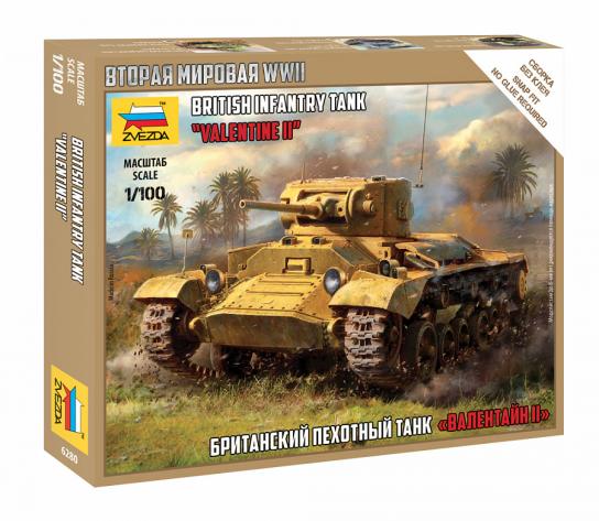 Zvezda 1/100 British Infantry Tank "Valentine II" image