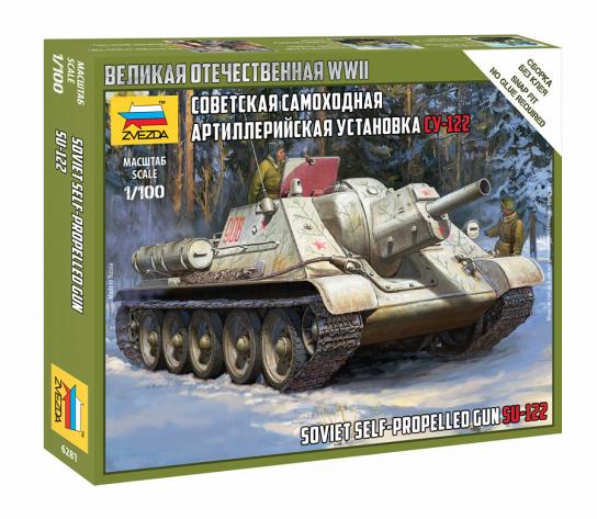 Zvezda 1/100 Soviet Self-Propelled Gun SU-122 image