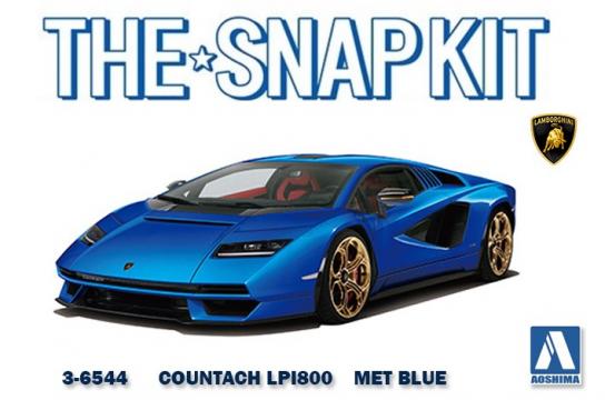 Aoshima 1/32 Lamborghini Countach LPI800 Met Blue - Snap Kit image