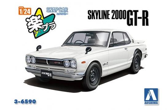 Aoshima 1/24 Skyline HT 2000 GT-R 1970 White Snap Kit image