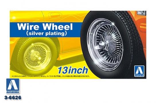 Aoshima 1/24 Wire Wheel (Silver Plating) 13inch image