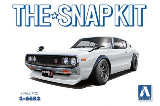 Aoshima 1/32 Nissan C110 Skyline GT-R Custom White Snap Kit image