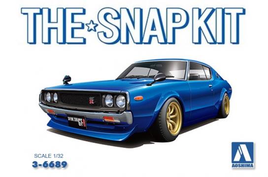 Aoshima 1/32 Nissan C110 Skyline GT-R Custom MT/Blue Snap Kit image