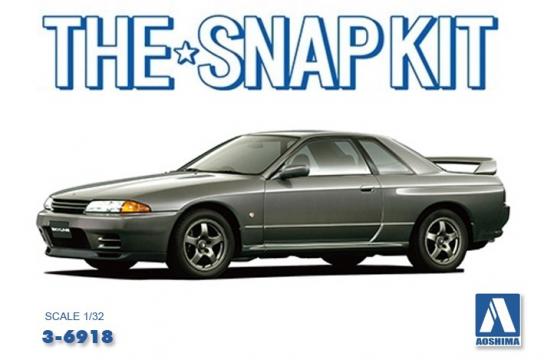 Aoshima 1/32 Nissan R32 GT-R Met Gun Grey Snap Kit image