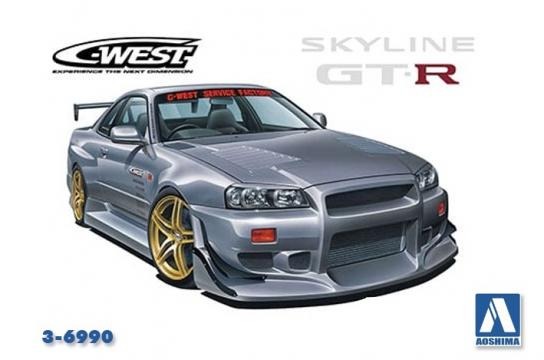 Aoshima 1/24 Nissan BNR34 C-West Skyline GT-R image