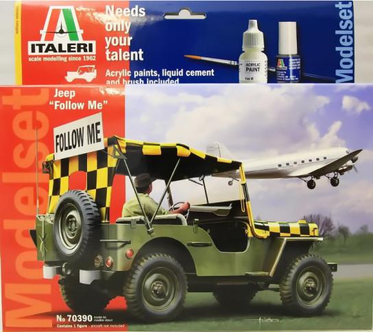 Italeri 1/72 Willys Jeep "Follow Me" -Model Set image