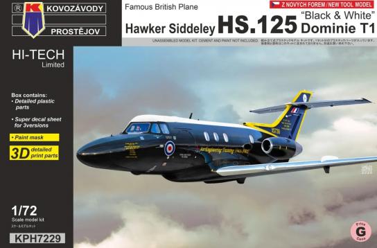Kovozavody Prostejov 1/72 Hawker Siddeley HS.125 Dominie T1 'Black & White' image