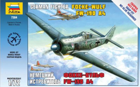 Zvezda 1/72 Fockewulf 190A4 Snap Kit image