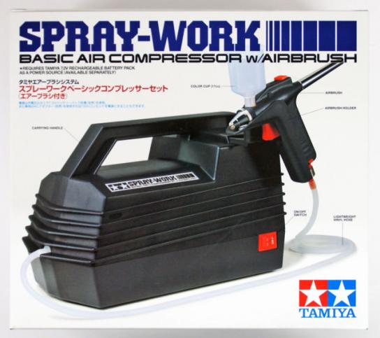 Tamiya Spray-Work Airbrush and Compressor with AC Adapter image