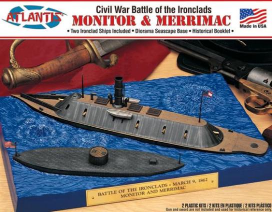 Atlantis 1/300 & 1/210 Monitor and Merrimac American Civil War image