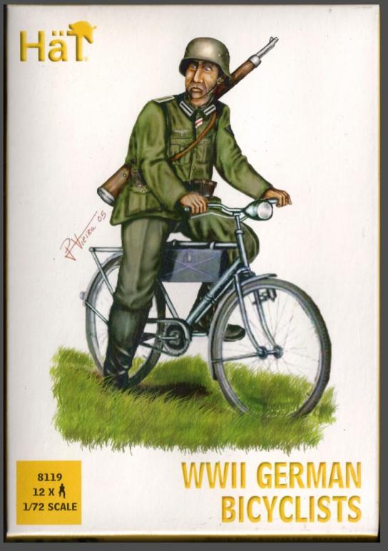 HaT 1/72 WWII German Bicyclists (12 Pcs) image