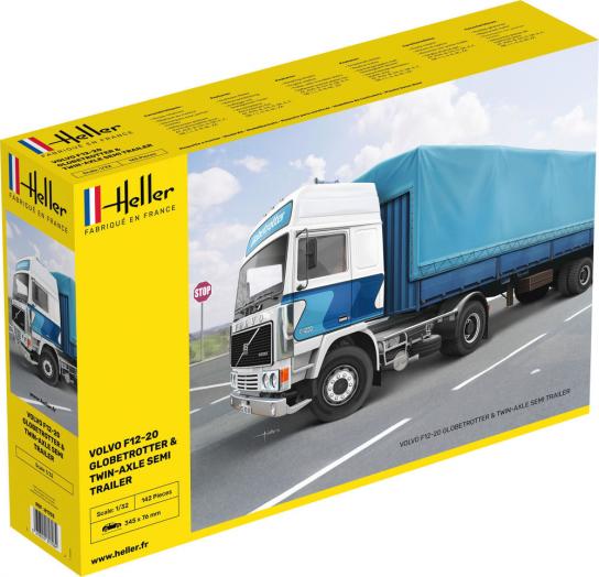 Heller 1/32 Volvo F12-20 Globemaster & Twin-Axle Semi Trailer image