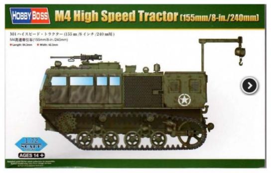 HobbyBoss 1/72 M4 High Speed Tractor (155mm/8-In./240mm) image