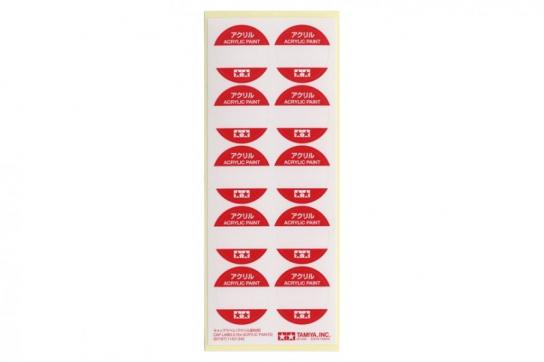 Tamiya Cap Labels for Acrylic Paints image
