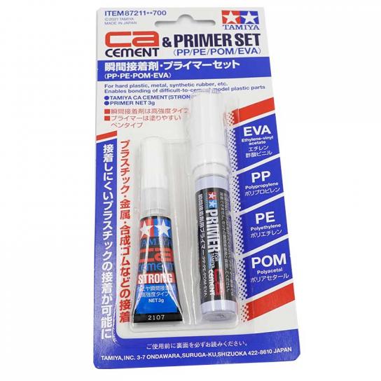 Tamiya CA Cement & Primer Set (PP/PE/POM/EVA) image