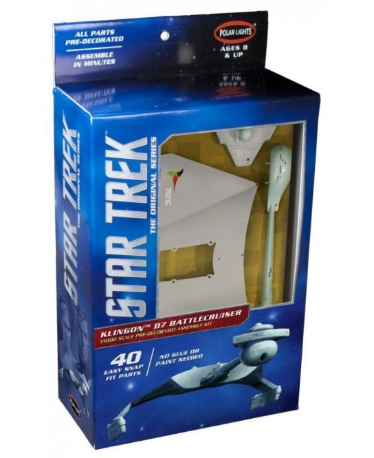 Polar Lights 1/1000 Star Trek Klingon D7 Battlecruiser Snap Kit image