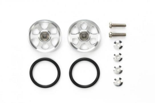 Tamiya Mini 4WD 19mm Aluminium BallRace Rollers (6 Spokes) image