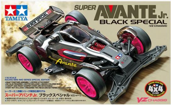 Tamiya Super Avante Jr. Black Special Mini 4WD Kit VZ image