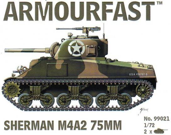 Armourfast 1/72 Sherman M4A2 75mm image