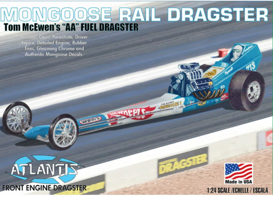 Atlantis 1/24 Tom McEwen Mongoose Front Engine Rail Dragster image