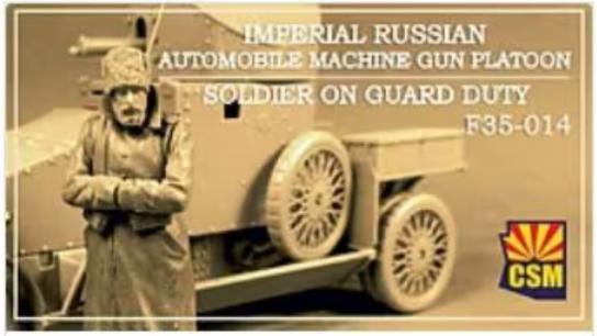 CSM 1/35 Imperial Russian Automobile Machine Gun Platoon Soldier on Guard Duty image