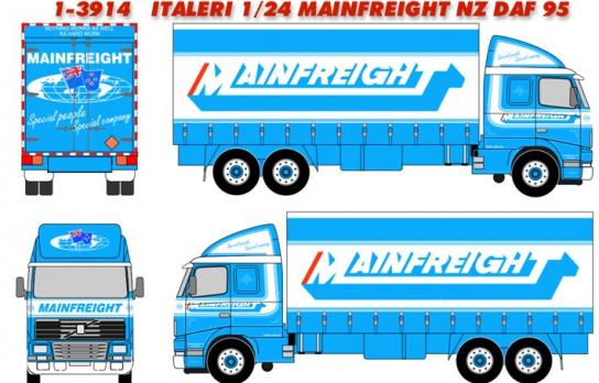 Italeri 1/24 Mainfreight Truck Decal Set Only image