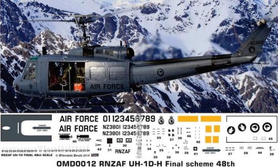 OMD 1/48 UH-1D/H Royal New Zealand Air Force Decal Set image