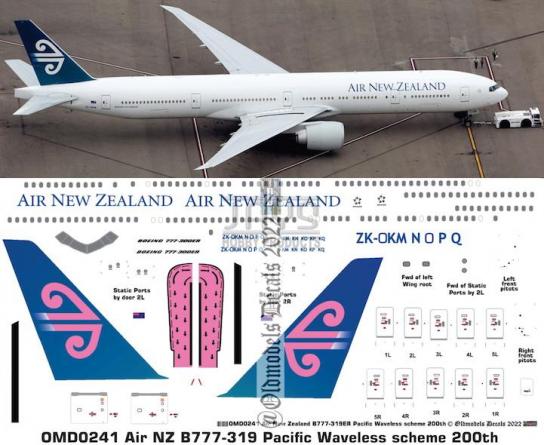 OMD 1/200 Boeing B777-319 Air New Zealand Decal Set image